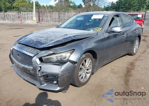 2014 Infiniti Q50 Premium from USA, damaged, VIN JN1BV7AR0EM702662